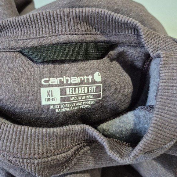 Carhartt Sweatshirt Womens XL Dusty Purple Relaxed Fit Crewneck Midweight Fleece - Picture 6 of 10